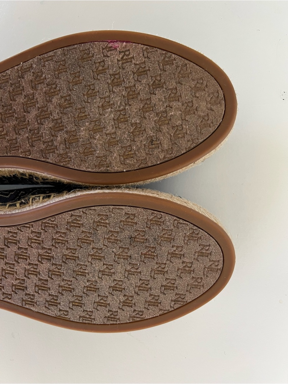 Ralph Lauren LRL Cameryn II Monogram Jacquard Espadrille, Blue/Tan, size 8 - Picture 10 of 13